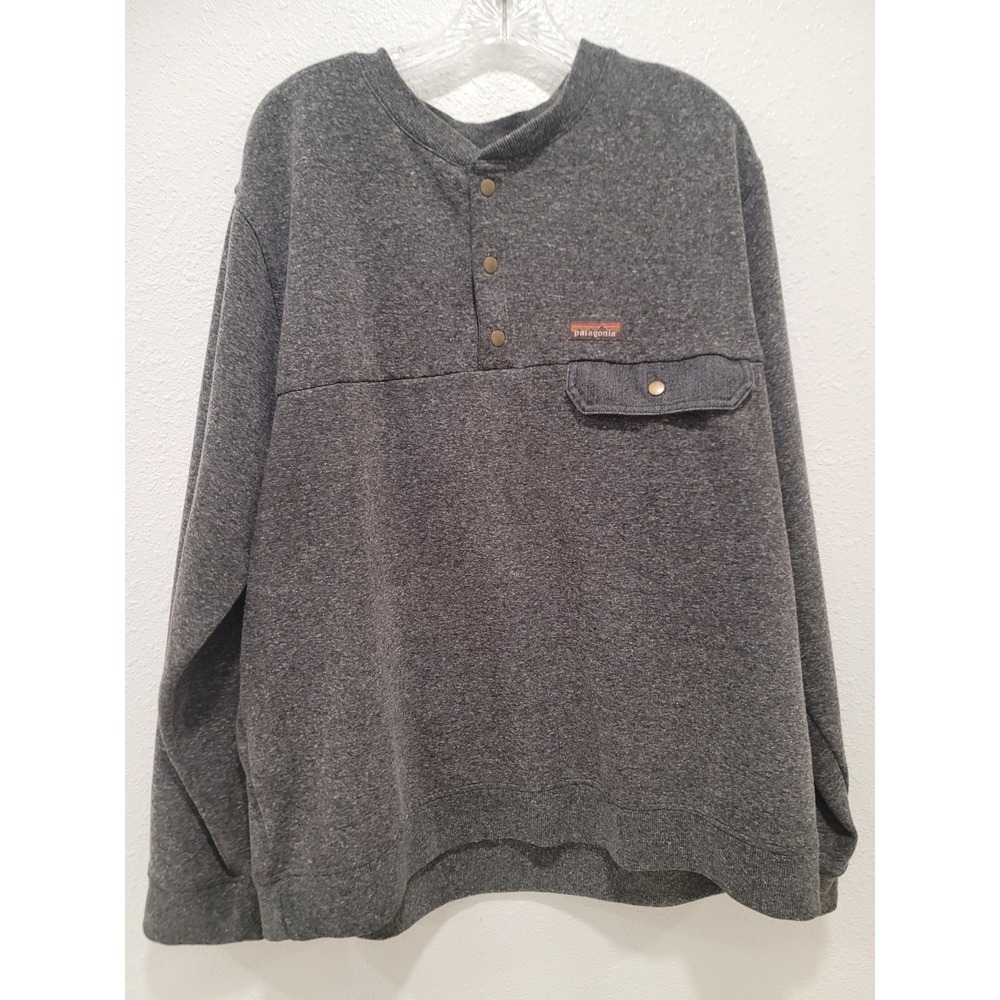 Patagonia Men's Pullover Sweater XL excellent shape dark gray